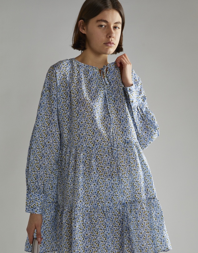 Glamorous - Tiered Smock  Midi Dress