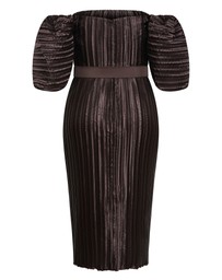 City Chic - Krista Pleat Midi Dress