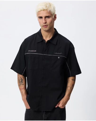 Worship - Toll Free Short Sleeve Work Shirt