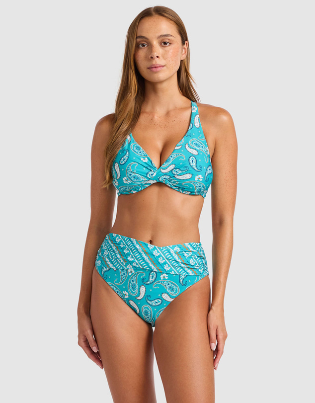 Seafolly - Drift Club Bandana Wrap Front F Cup Bikini Top