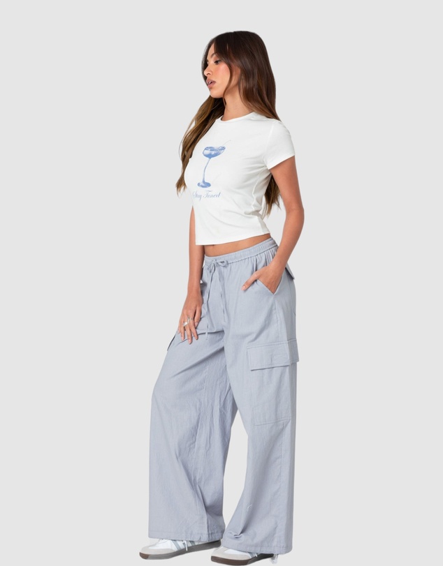 EDIKTED - Phoenix Linen Look Cargo Pants