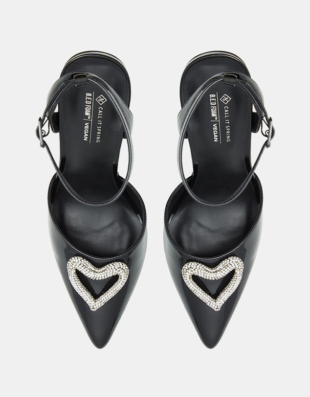 Call It Spring - Angellina Heart Ankle Strap Pump Heels