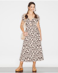 Country Road - Print Gathered Sleeve Maxi Dress