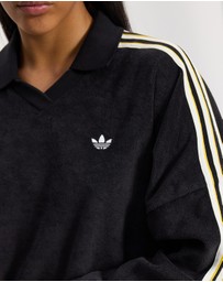 adidas Originals - Terry Towel V-Neck Long Sleeve Top