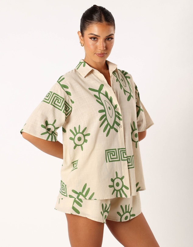 Petal & Pup - Baci Short Set - Beige Green