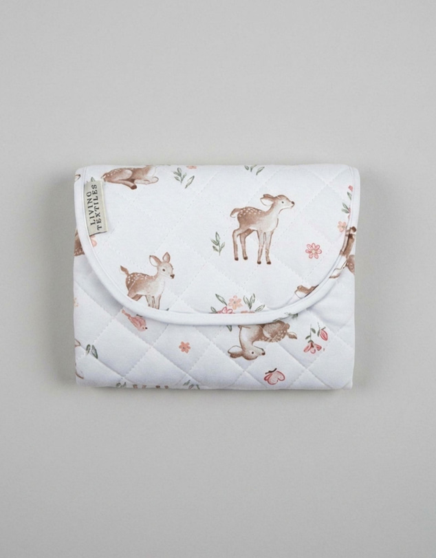 Living Textiles - Waterproof Travel Change Mat - Fawn Fables