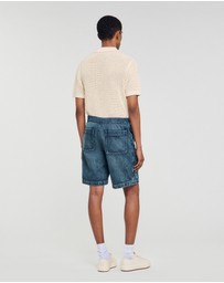 Sandro - Denim Logo Shorts