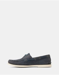 Sperry - A/O 2-Eye Medium Leather Nubuck Navy- Men's
