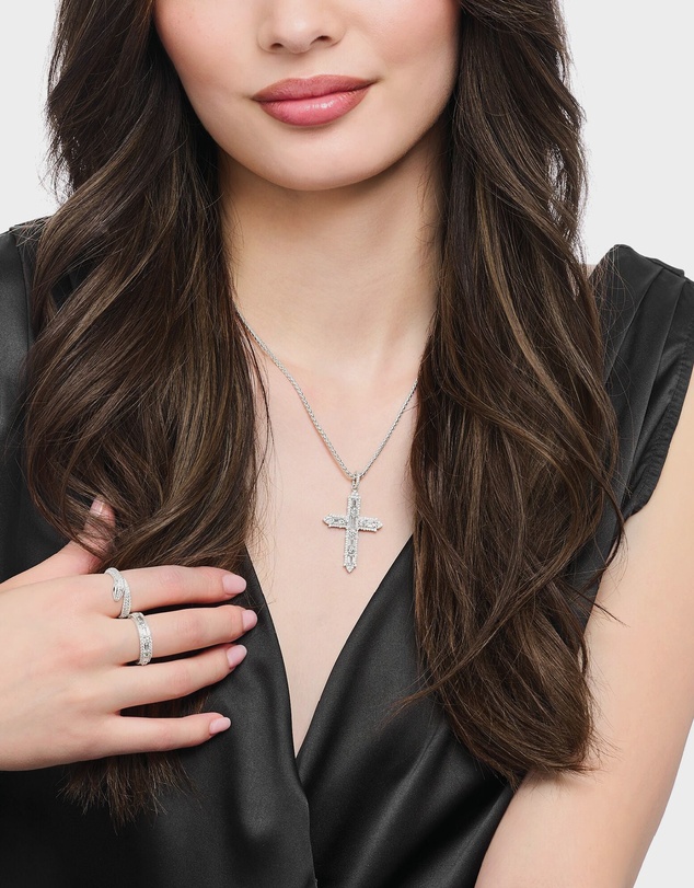 THOMAS SABO - Cross pendant with white zirconia