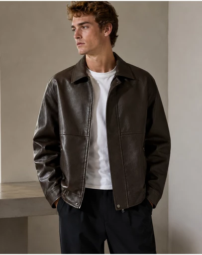 KAJA Clothing - Hudson Leather Bomber Jacket