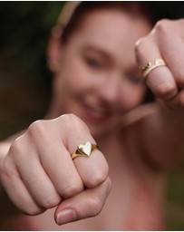 Ania Haie - Gold Love Signet Ring