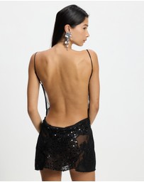 Jaded London - Mixed Lace Mini Dress