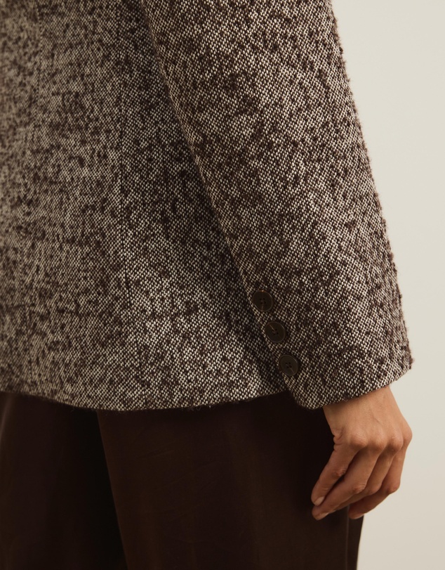 Atmos&Here - Beth Cinched Waist Tweed Blazer