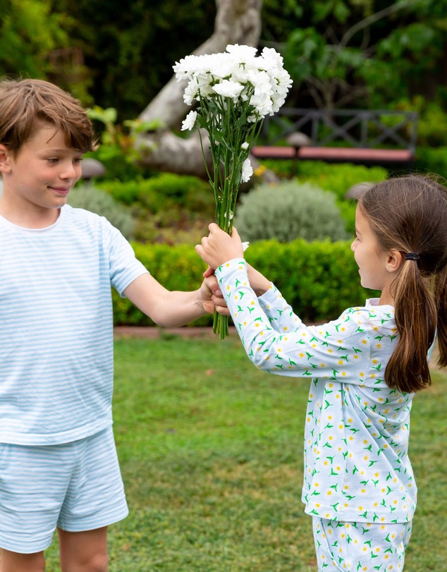 Sant And Abel - Kids Daisy Jersey Long PJ Set
