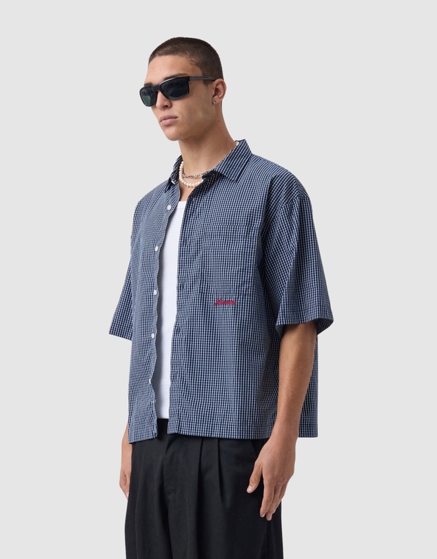 Zanerobe - Box Crop Shirt Navy Check