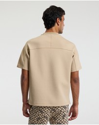Calibre - Embossed Logo Short Sleeve Sweat Top Dune