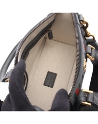Pre-Loved by Azura Reborn - Pre-Loved Mini GG Canvas Web Bauletto Top Handle Bag