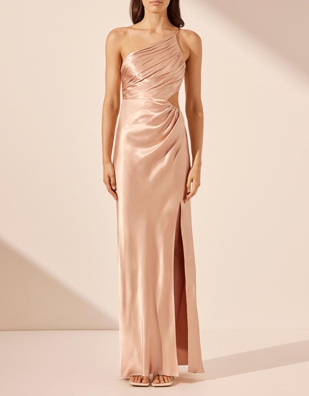 Shona Joy - La Lune Asymmetrical Gathered Maxi Dress