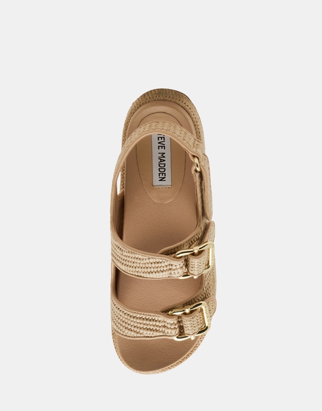Steve Madden - Boxerr Natural Raffia Sandals