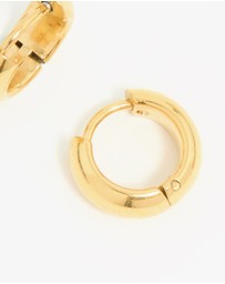 Lovisa - Waterproof Gold Plated Stainless Steel Chubby Huggie Earrings