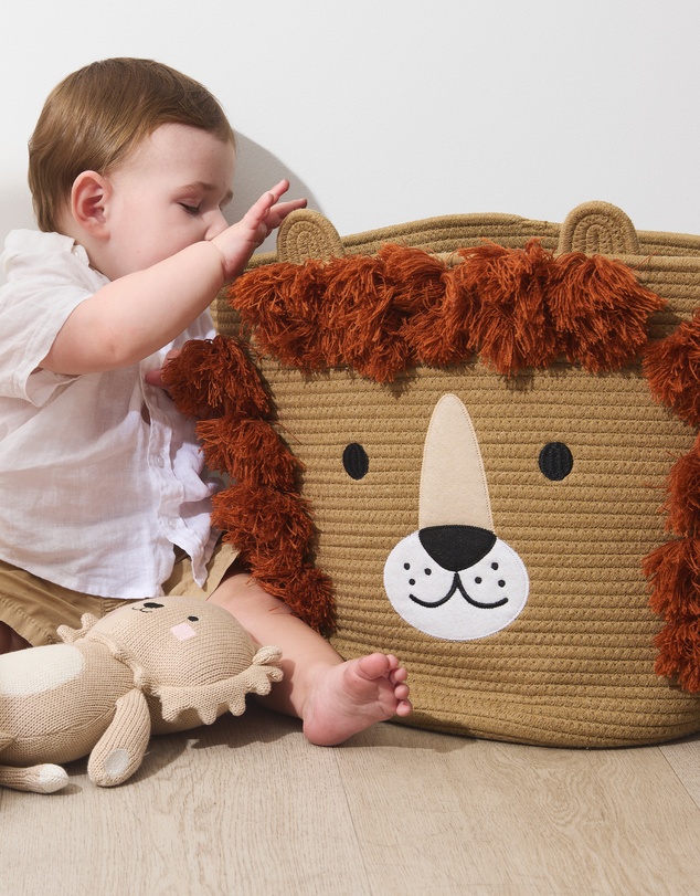 Living Textiles - Cotton Rope Animal Hamper - Lion