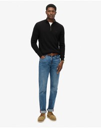 Superdry - Wool Blend Half Zip Slim Fit Jumper