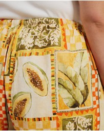 Atmos&Here Curvy - Paradise Linen Blend Shorts
