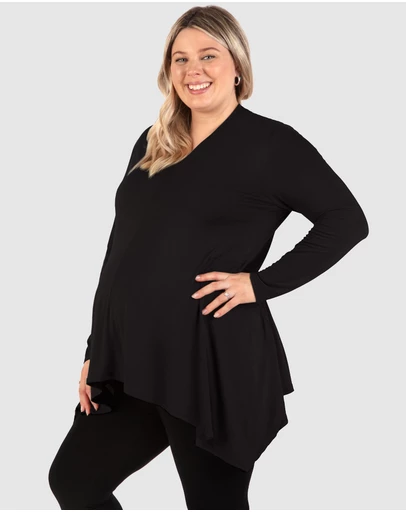 B Free Intimate Apparel - Maternity Bamboo V Neck Tunic Top
