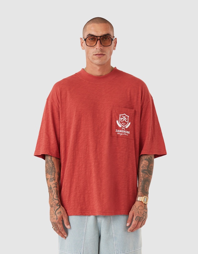 Zanerobe - Crest Slub Flow Tee Cherry