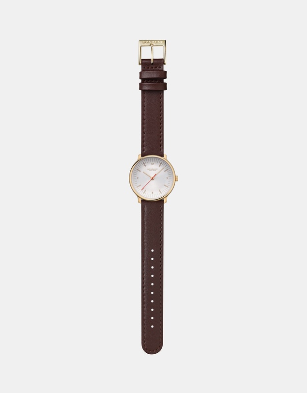 Mondaine - Mondaine Doppio Brown Leather 33mm Watch