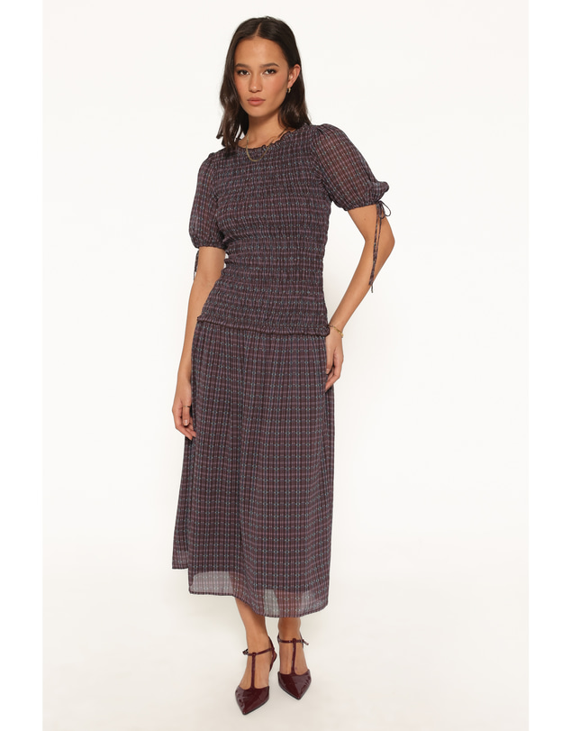 Petal & Pup - Naomi Maxi Dress - Berry Plaid