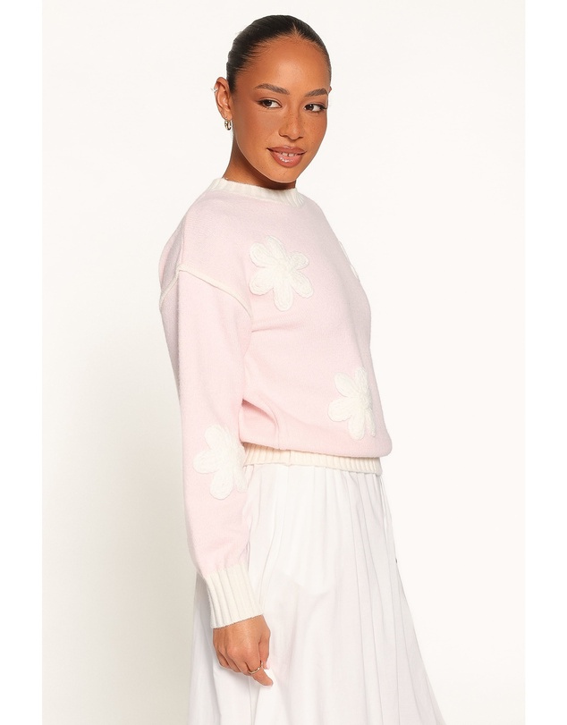 Petal & Pup - Calypso Floral Sweater - Pale Pink