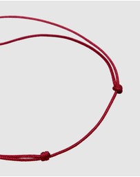Elli Jewelry - Bracelet Pretzel Traditional Costume Trend Nylon Red in 925 sterling silver Gold Plated