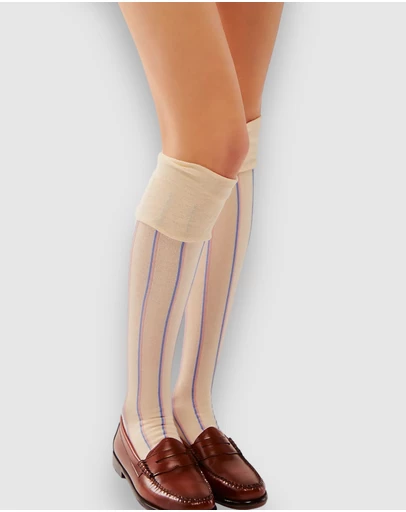 High Heel Jungle - Hi Jinks Over Knee Socks-Ivory