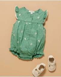 Purebaby - Embroidered Bodysuit -Kids-Babies