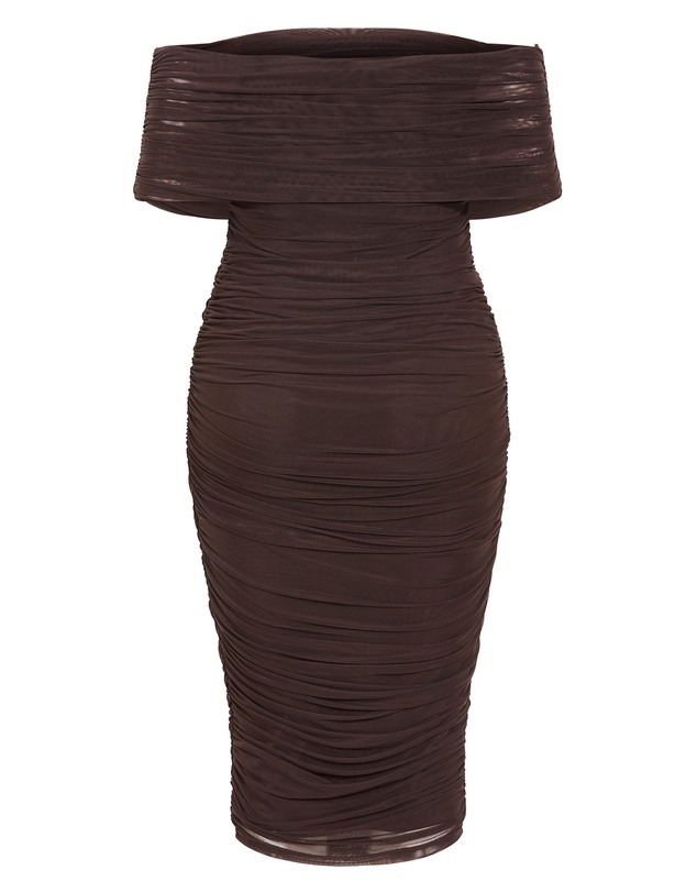 City Chic - Dana Mesh Midi Dress