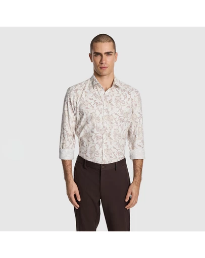 yd. - Valencia Slim Paisley Shirt