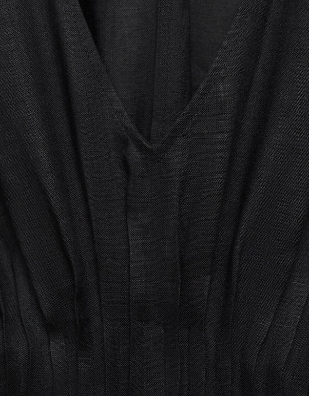 M.N.G - Felicia Linen Dress with Gathered Panel