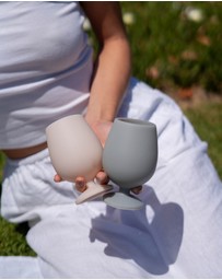 porter green - stemm | silicone unbreakable wine glasses
