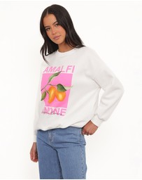 Petal & Pup - Amalfi Graphic Sweatshirt - White