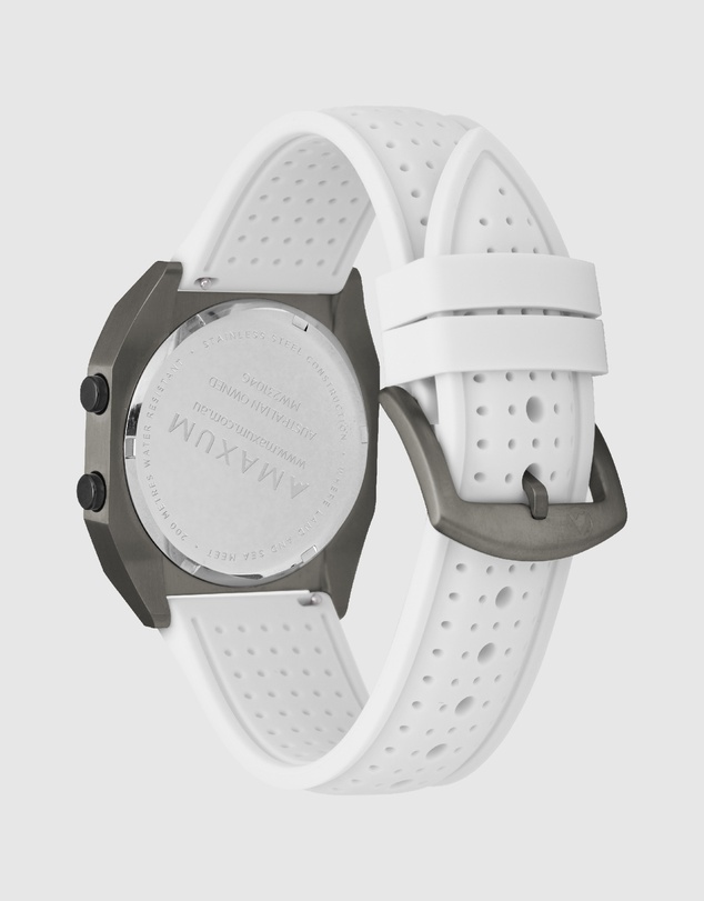 Maxum - Raglan Band White Silicone Strap Gun Buckle