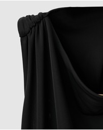 M.N.G - Draped Dress With Metallic Detail