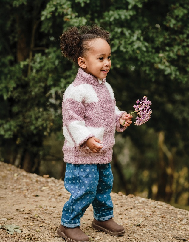 Kynd Baby - Sherpa Check Jacket in Dusty Lilac