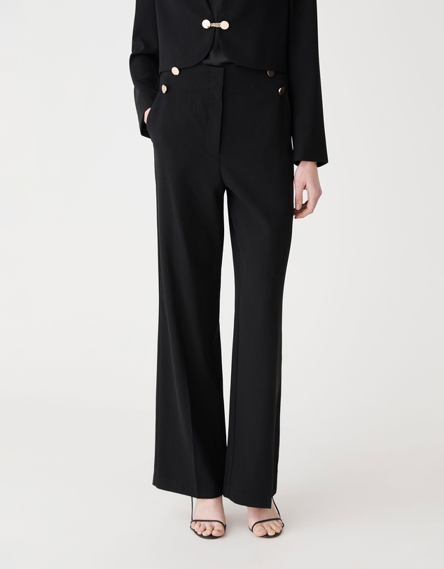 Forcast - Veronica Button Crepe Pants