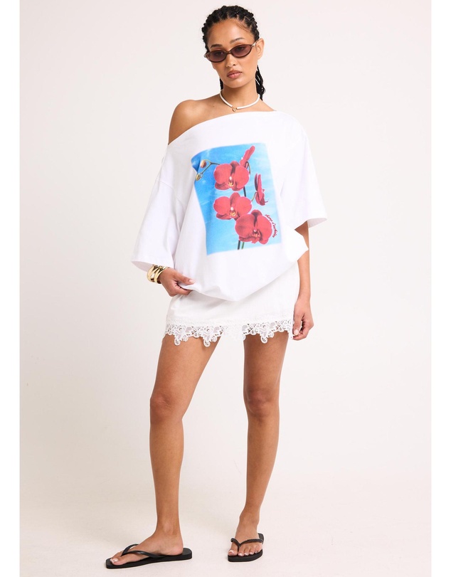 Alice In The Eve - Orchid Off Shoulder T-Shirt