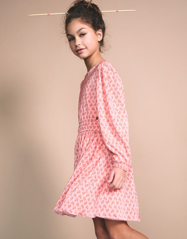 NONO - Mamai Long Sleeve Pleated Dress - Kids-Teens