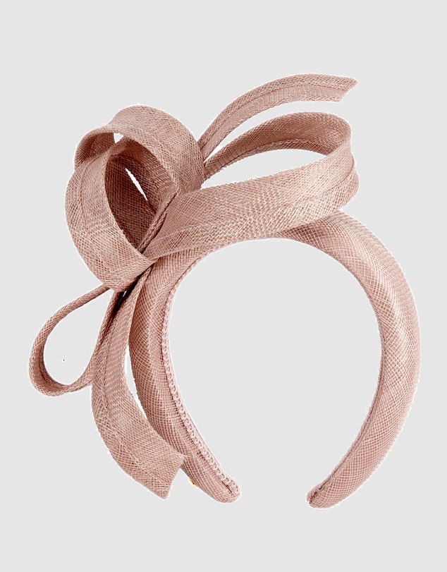 Max Alexander - Dusty Pink Sinamay Bow Racing Fascinator Headband