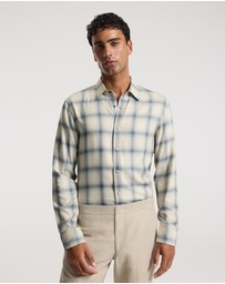 Calibre - Tailored Check Long Sleeve Shirt Bone