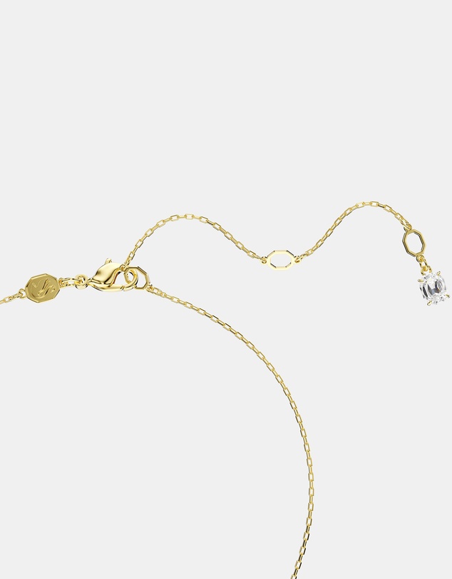 Swarovski - Stilla Attract Pendant, Round Cut, White, Gold-tone-Plated