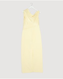 Revibe - Repaired Shona Joy Dillon Contrast Draped Maxi Dress - AU 12